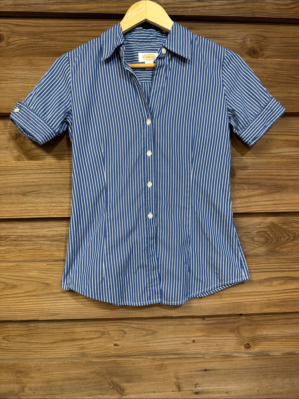 Talbots Stripe Short-Sleeve Blouse